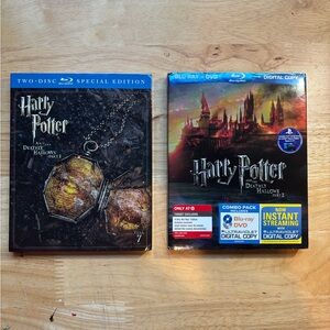 NWT Harry Potter Deathly Hallows Part 1 and 2 Blu-ray and DVD Set